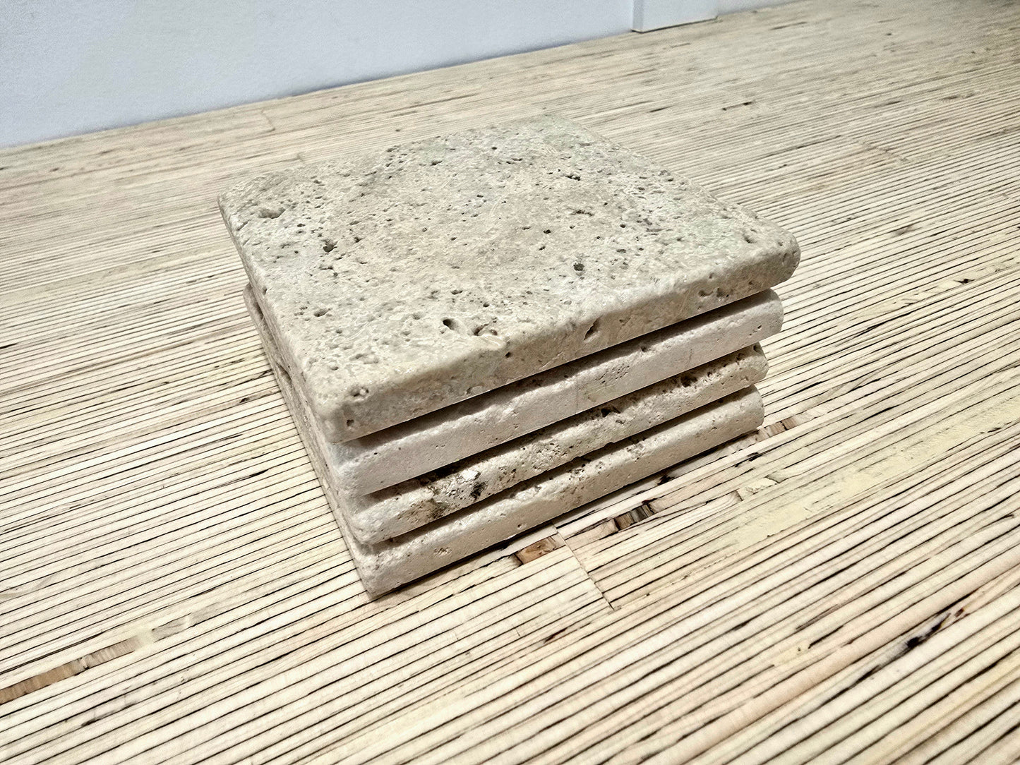 Travertine Coasters - set of 4