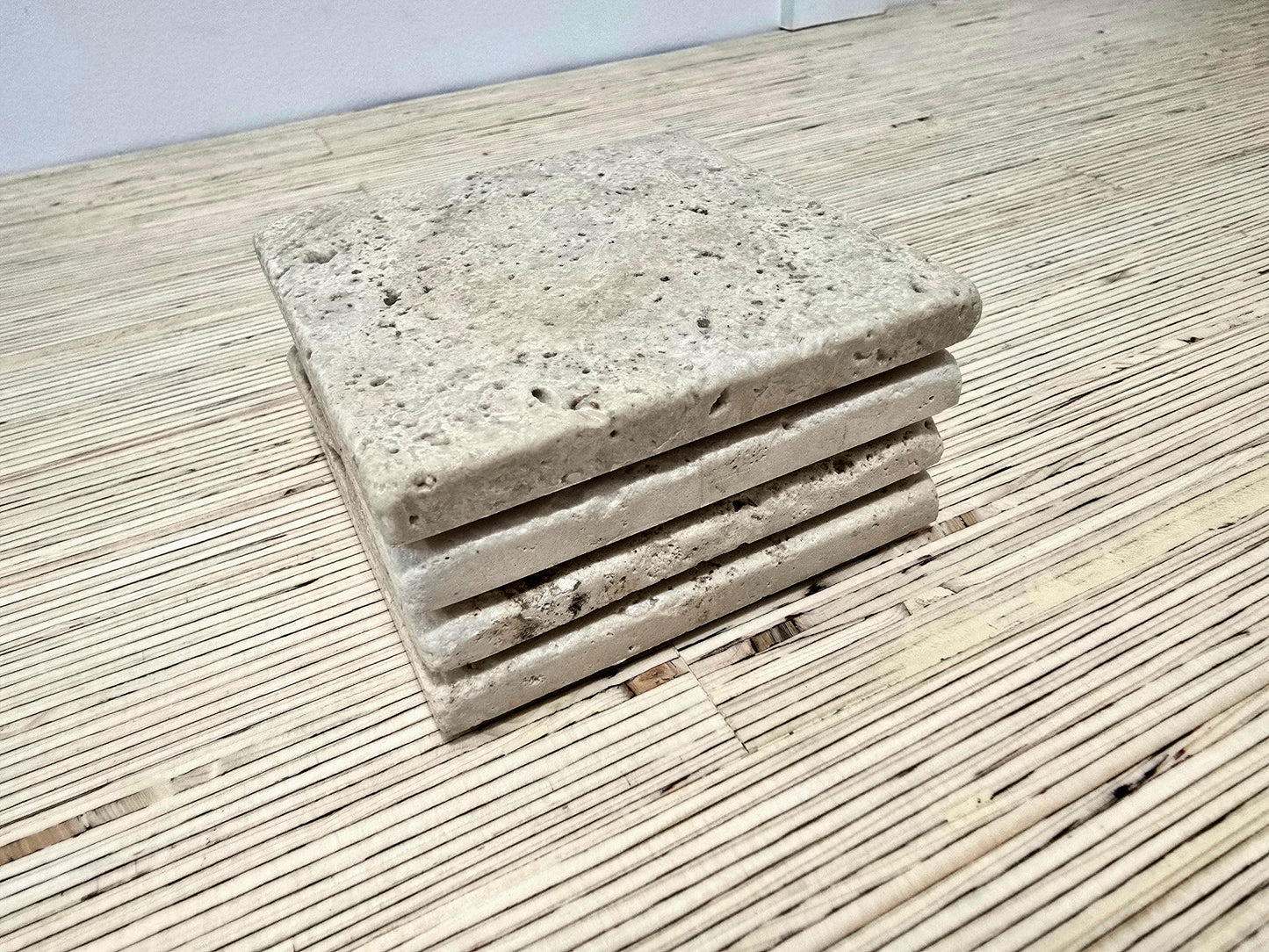 Travertine Coasters - set of 4
