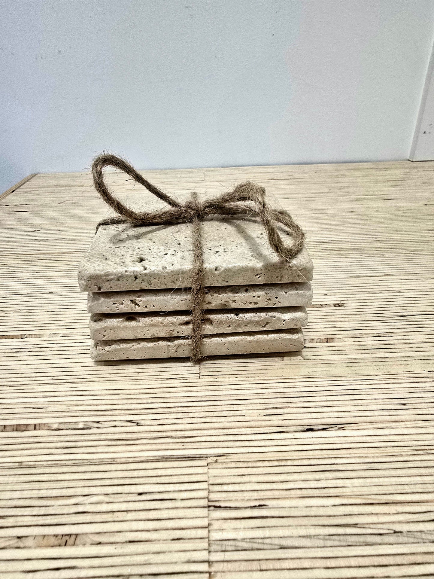 Travertine Coasters - set of 4