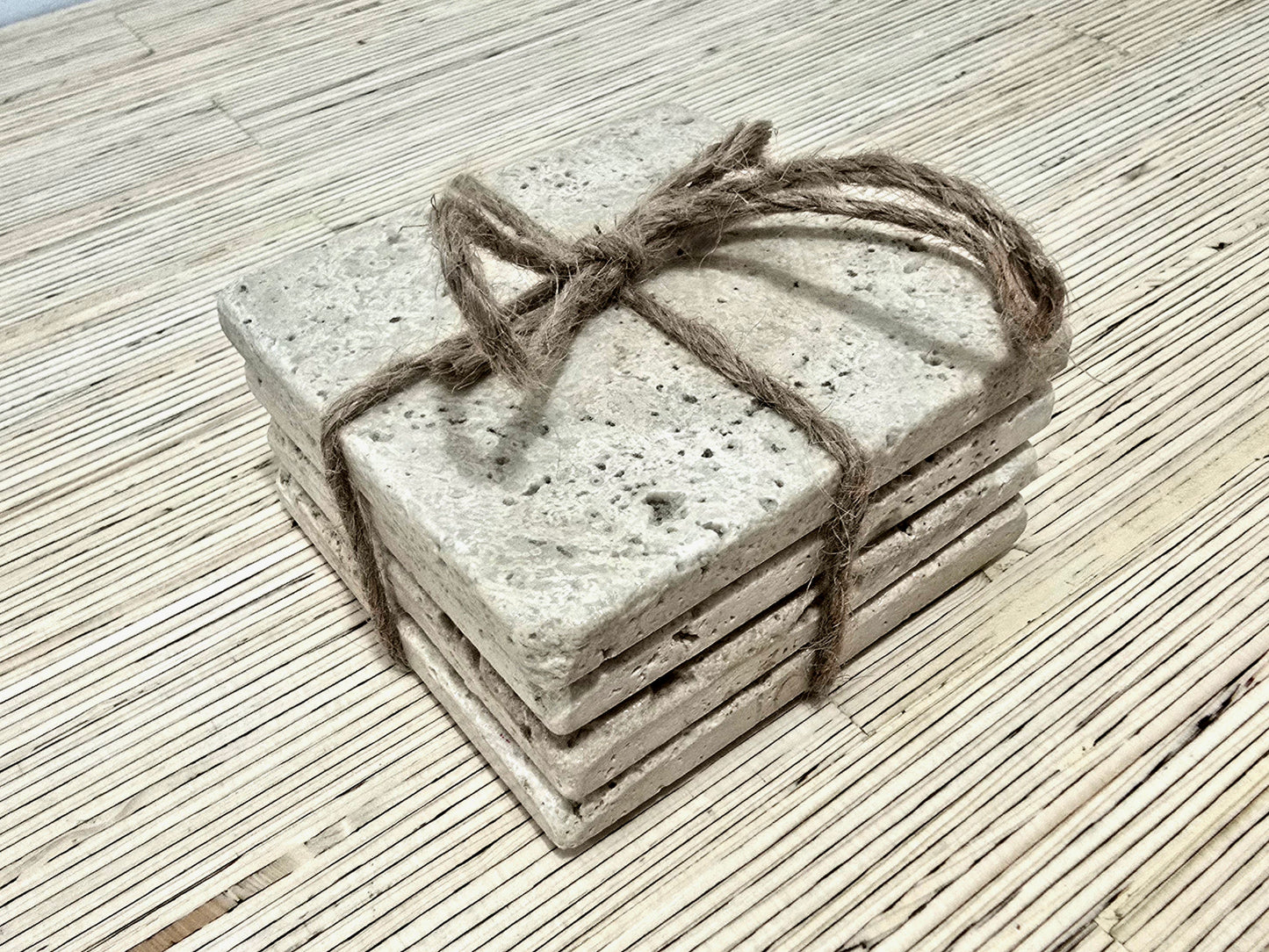 Travertine Coasters - set of 4